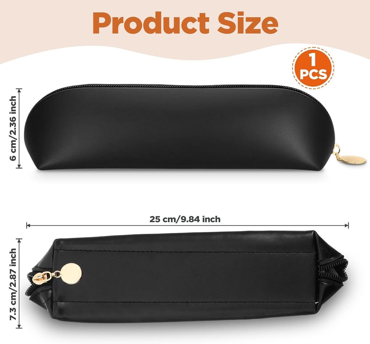 Travel Makeup Brush Organizer Bag - Zipper Cosmetic Case for Women
