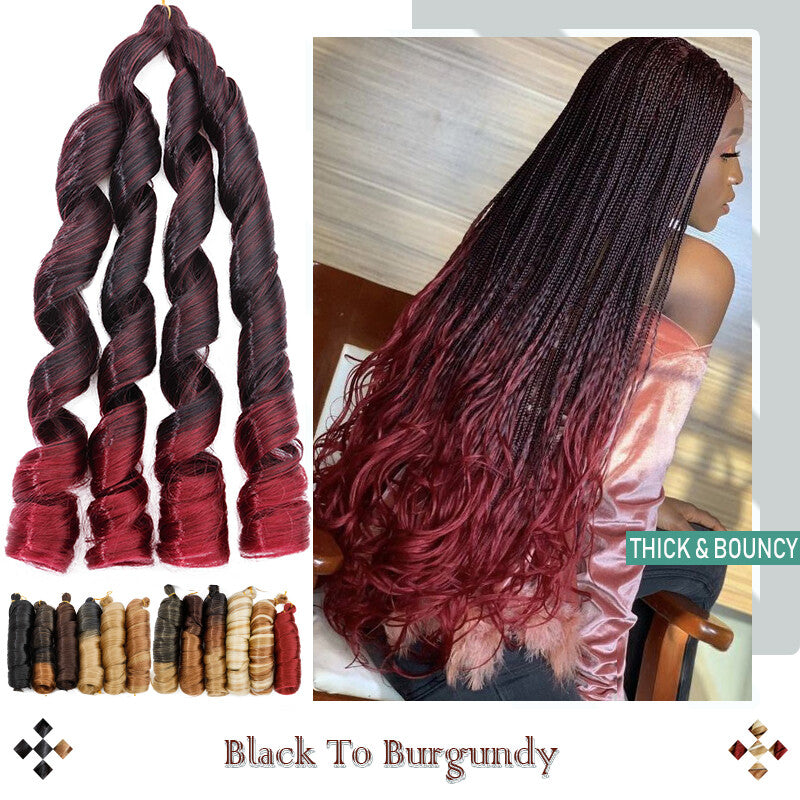 Curly Braiding Hair 24" Wave French Curls Synthetic Extensions
