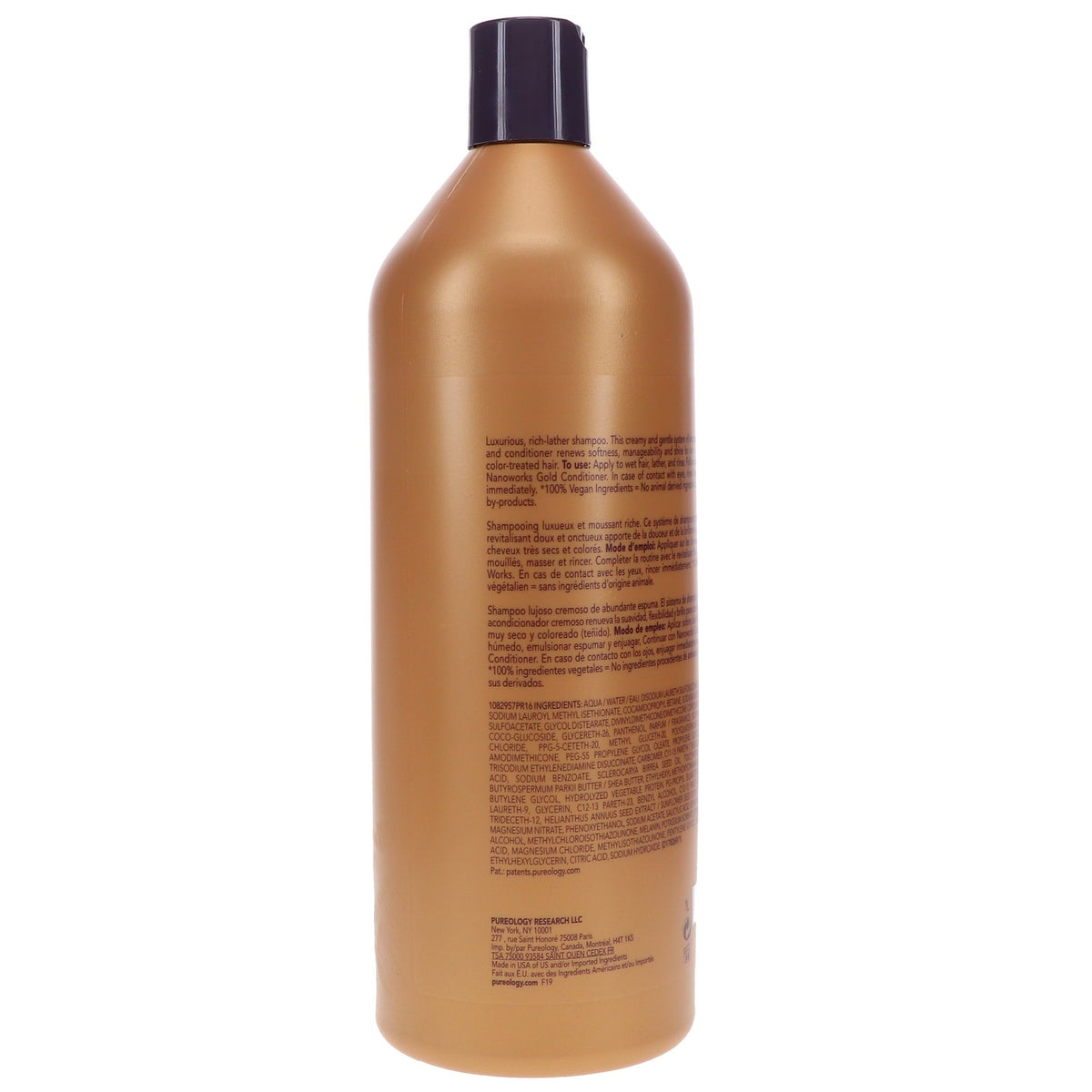 Pureology Nanoworks Gold Shampoo - Sulfate-Free, Color Protecting, 33.8 oz