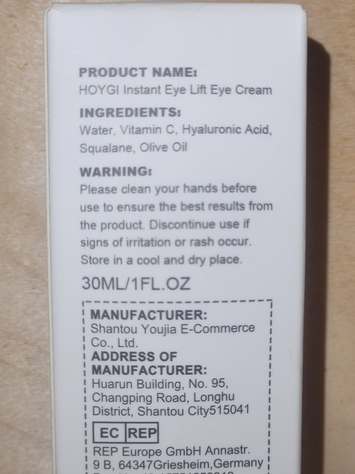 2 Pack Instant Eye Lift Cream for Puffy Wrinkles Dark Circles - Hoygi