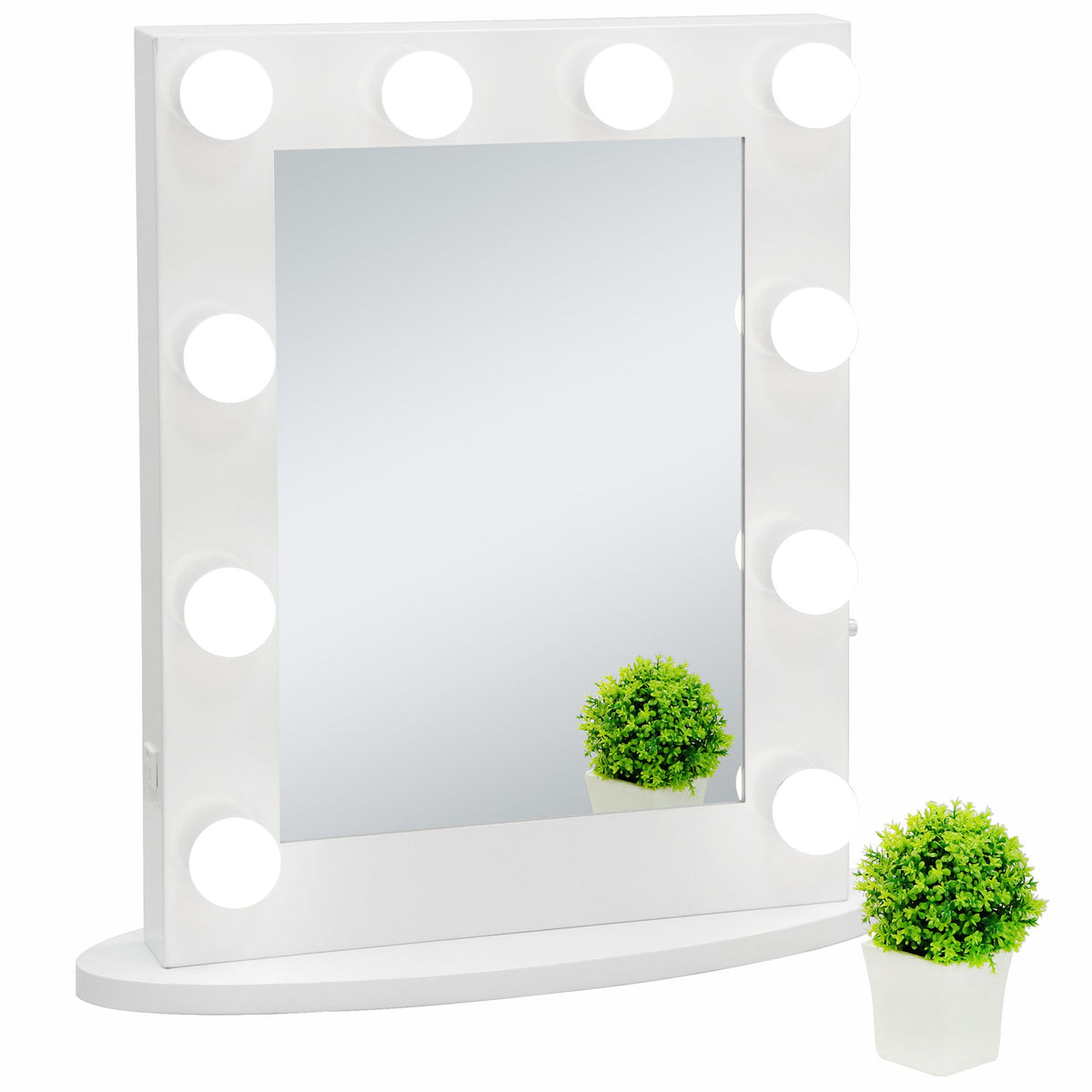 Lighted Makeup Vanity Mirror with Dimmable 12 LED Bulbs | Tabletop