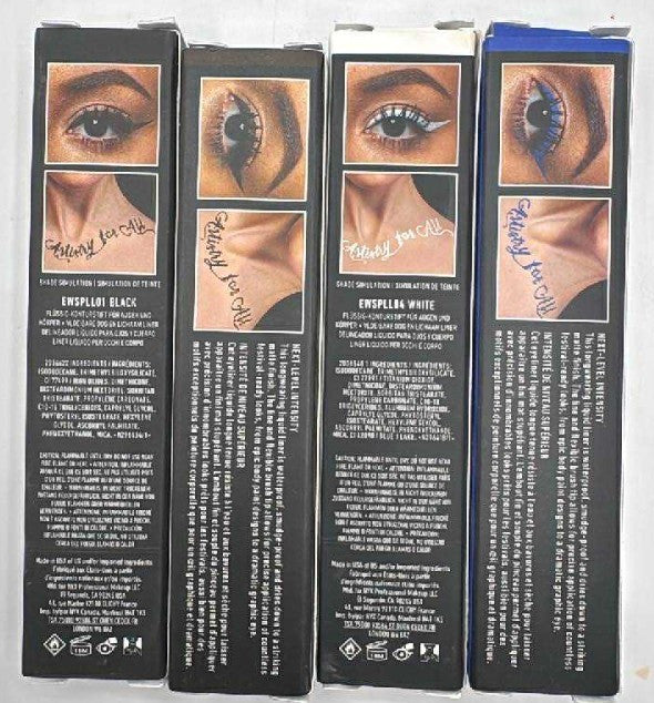 4 Pack Waterproof Liquid Eye & Body Liners Set - Assorted Colors