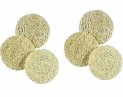 Natural Facial Loofah Pads 6pc Exfoliating Face Cleansing Spa