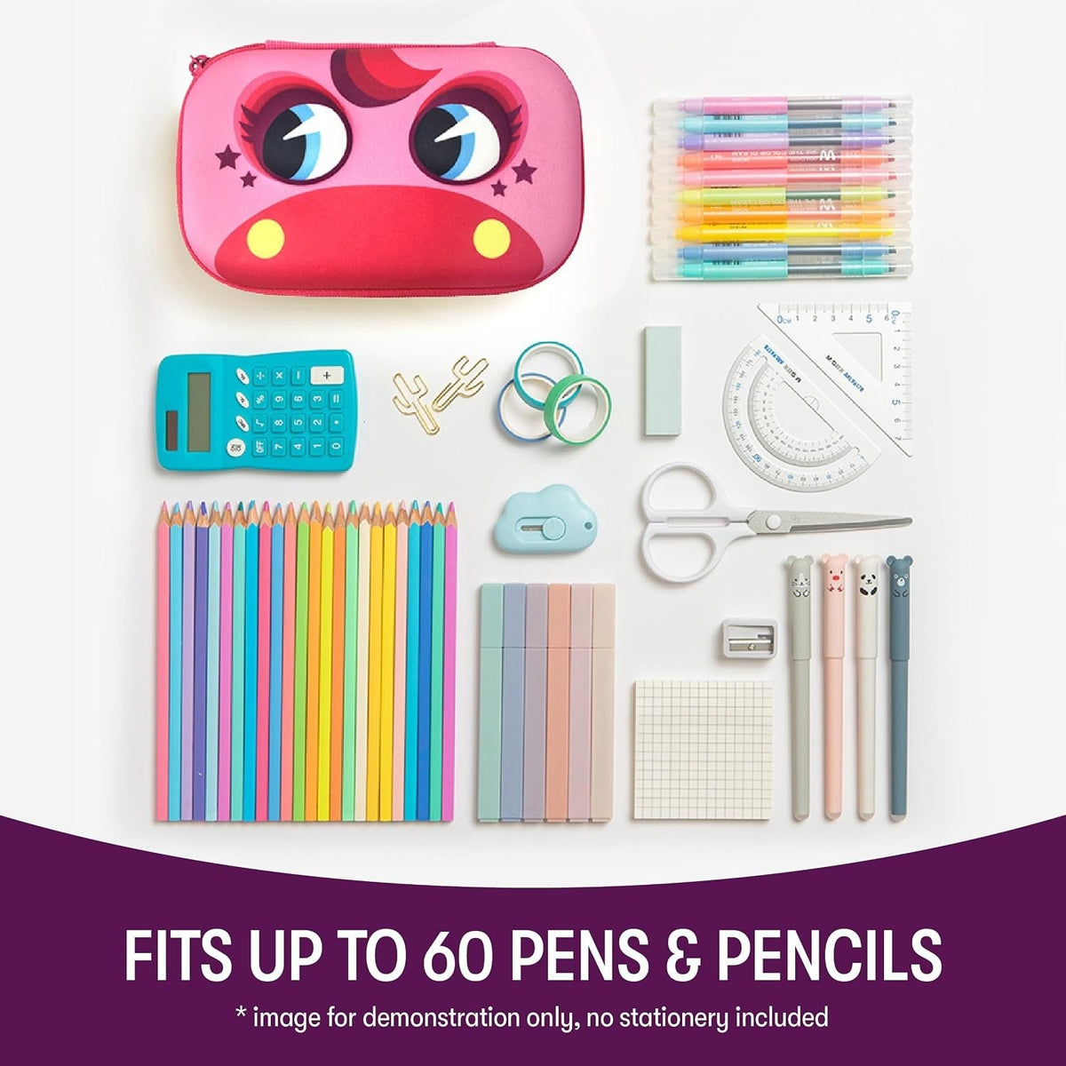Round Pencil Case for Girls - Fun School Storage Organizer