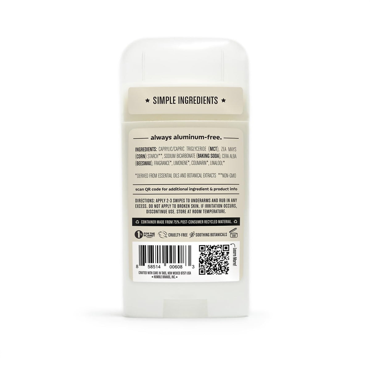 Humble Brands Aluminum-free Deodorant,Palo Santo &amp;