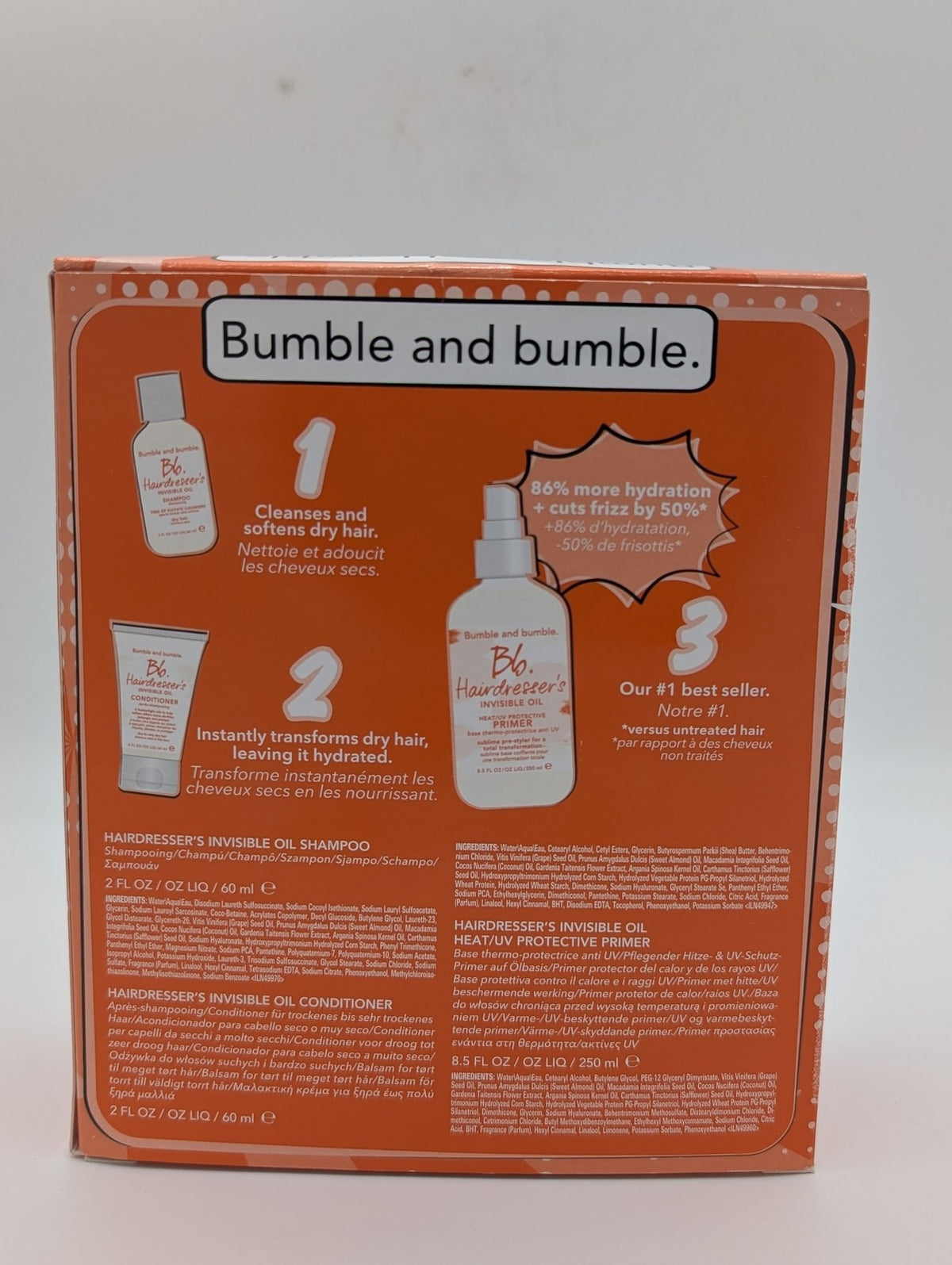 Bumble and Hydration Heroes 3pc Invisible Oil Shampoo Conditioner