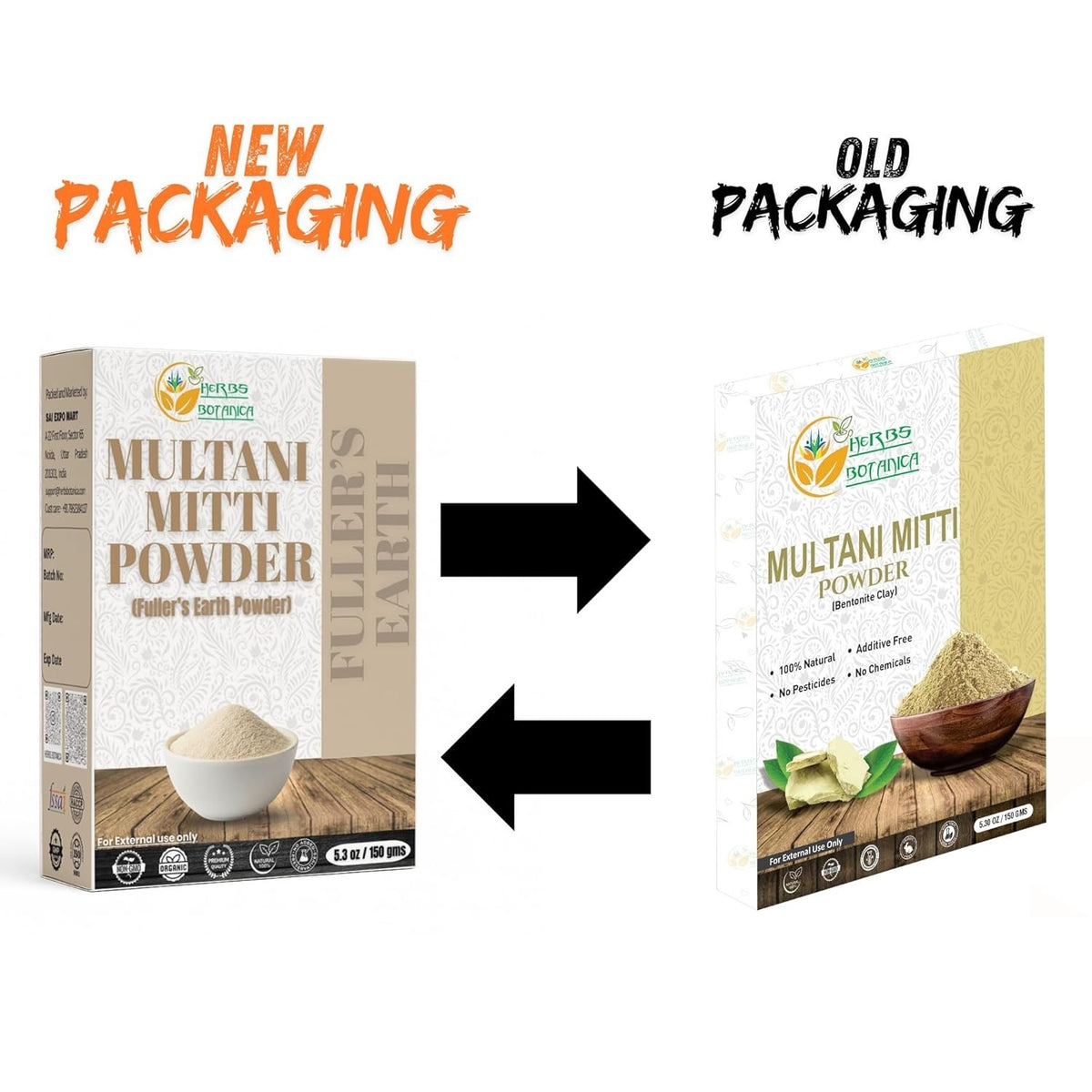 Chemical-Free Multani Mitti Earth Clay Face & Hair Mask - Detoxifying 5.3oz