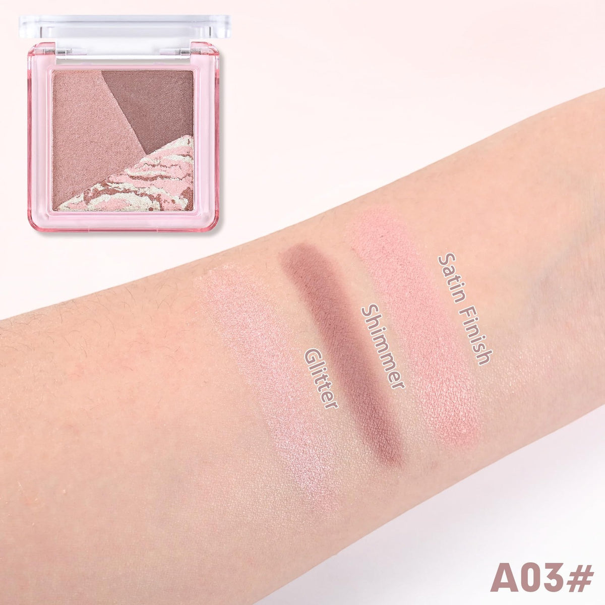 Mini Eyeshadow Palette 0.08oz Mauve Dusty Rose - Compact & Versatile Makeup