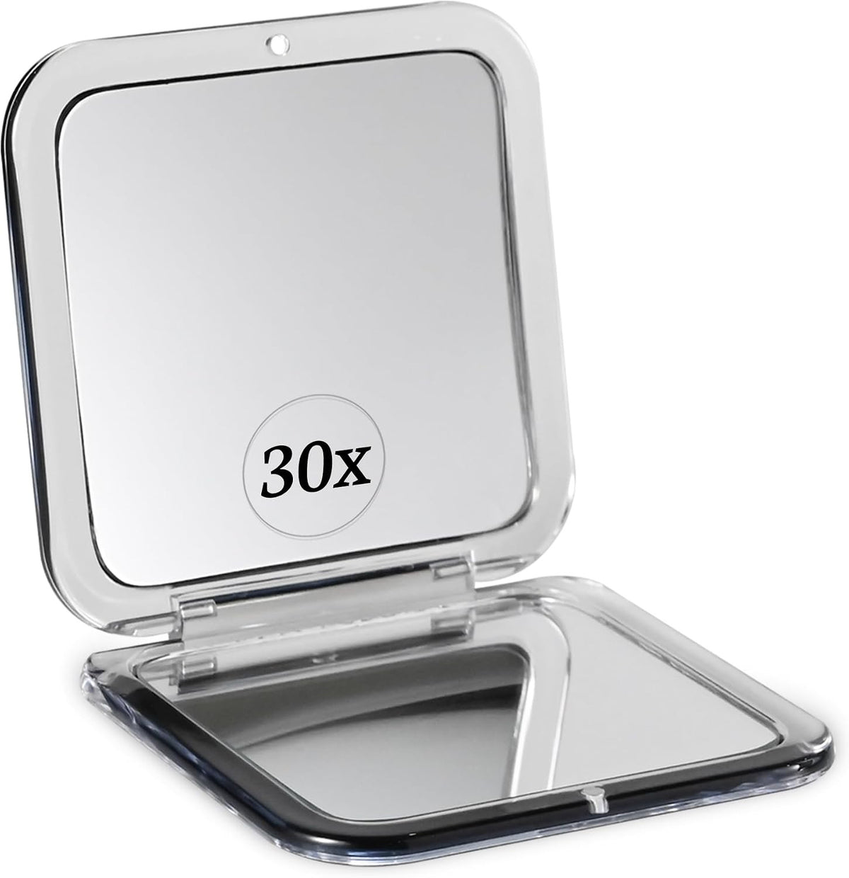 30X Compact Travel Magnifying Mirror with 1X & 30X Glass for Grooming