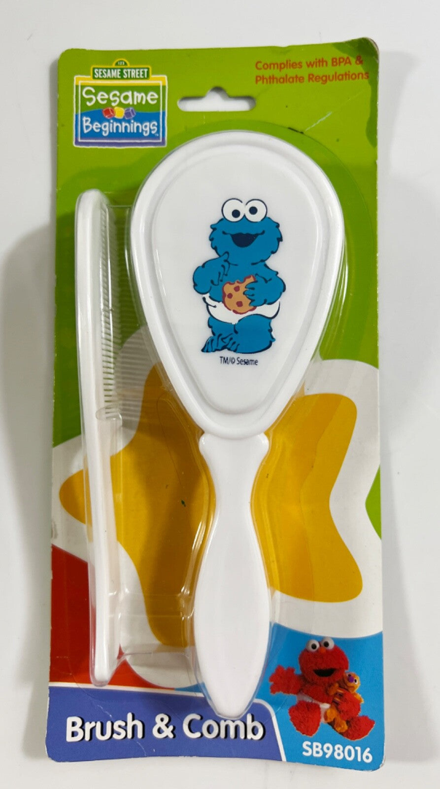 Sesame Street Cookie Monster Beginnings Brush & Comb Set (Blue) - New