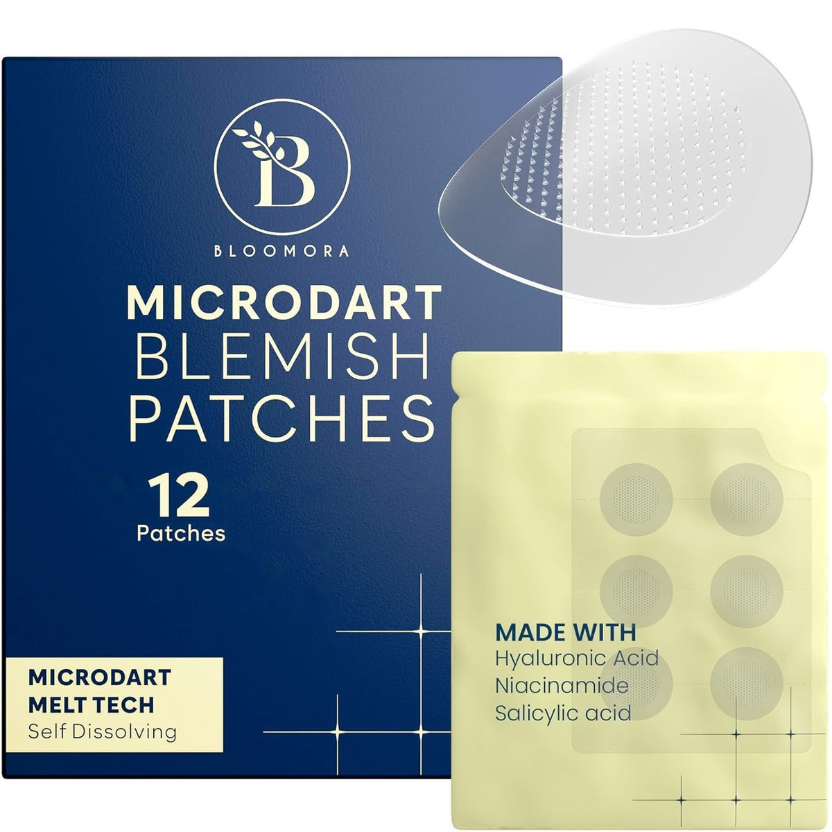 Microdart Acne Pimple Patch Overnight Treatment 12-Pack - Deep Blemish Care