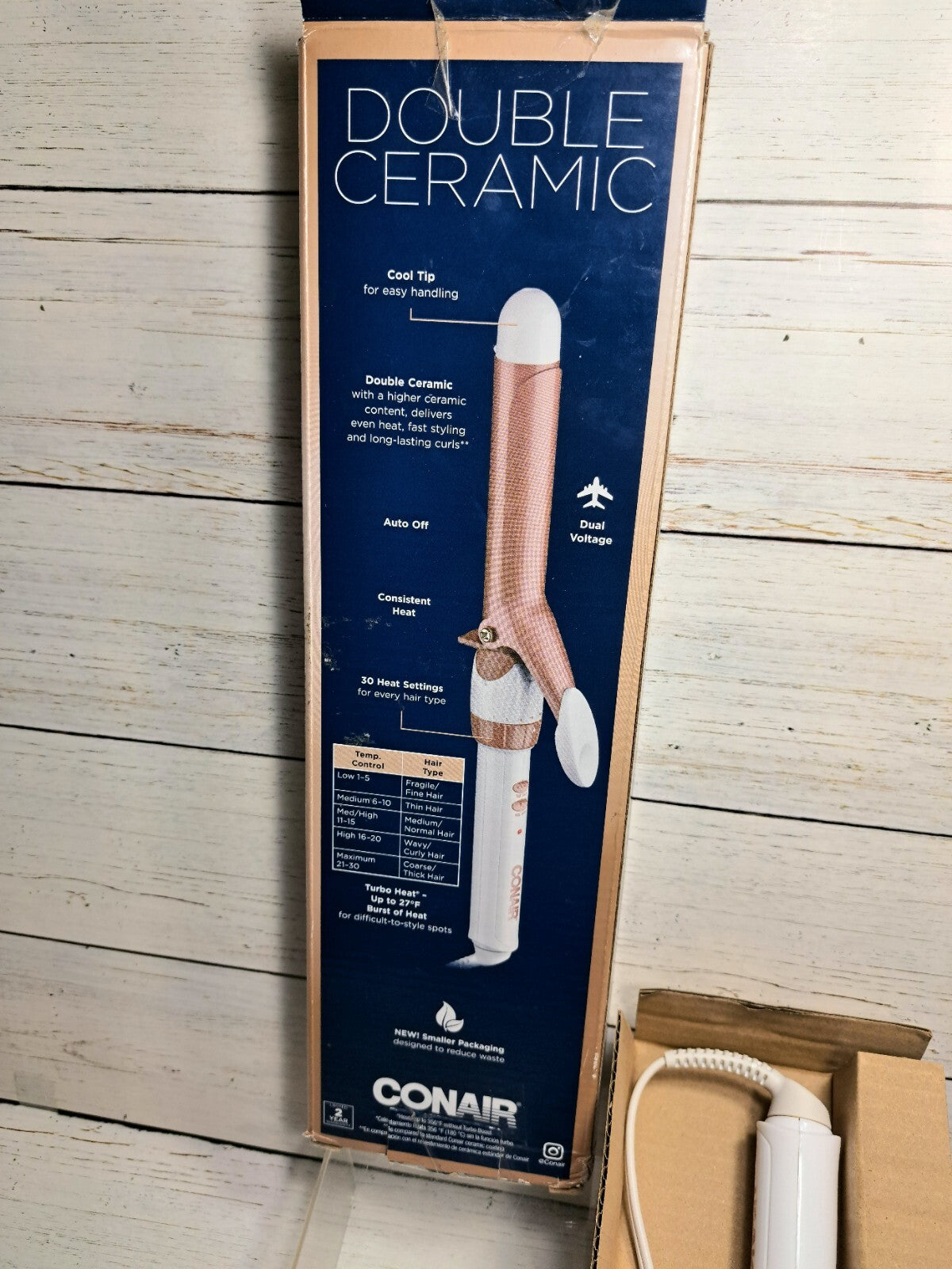 Conair Double Ceramic 1-Inch Curling Iron for Classic Curls