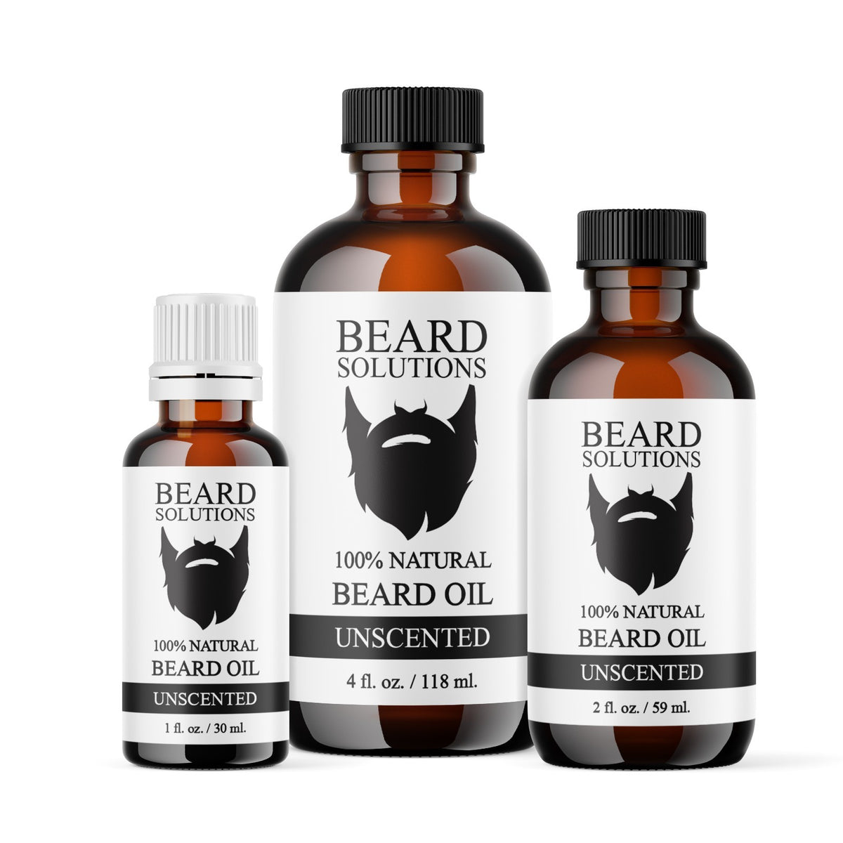 Unscented Beard Oil - 4 oz. Hair Growth Serum for Men, Nourishing & Hydrating