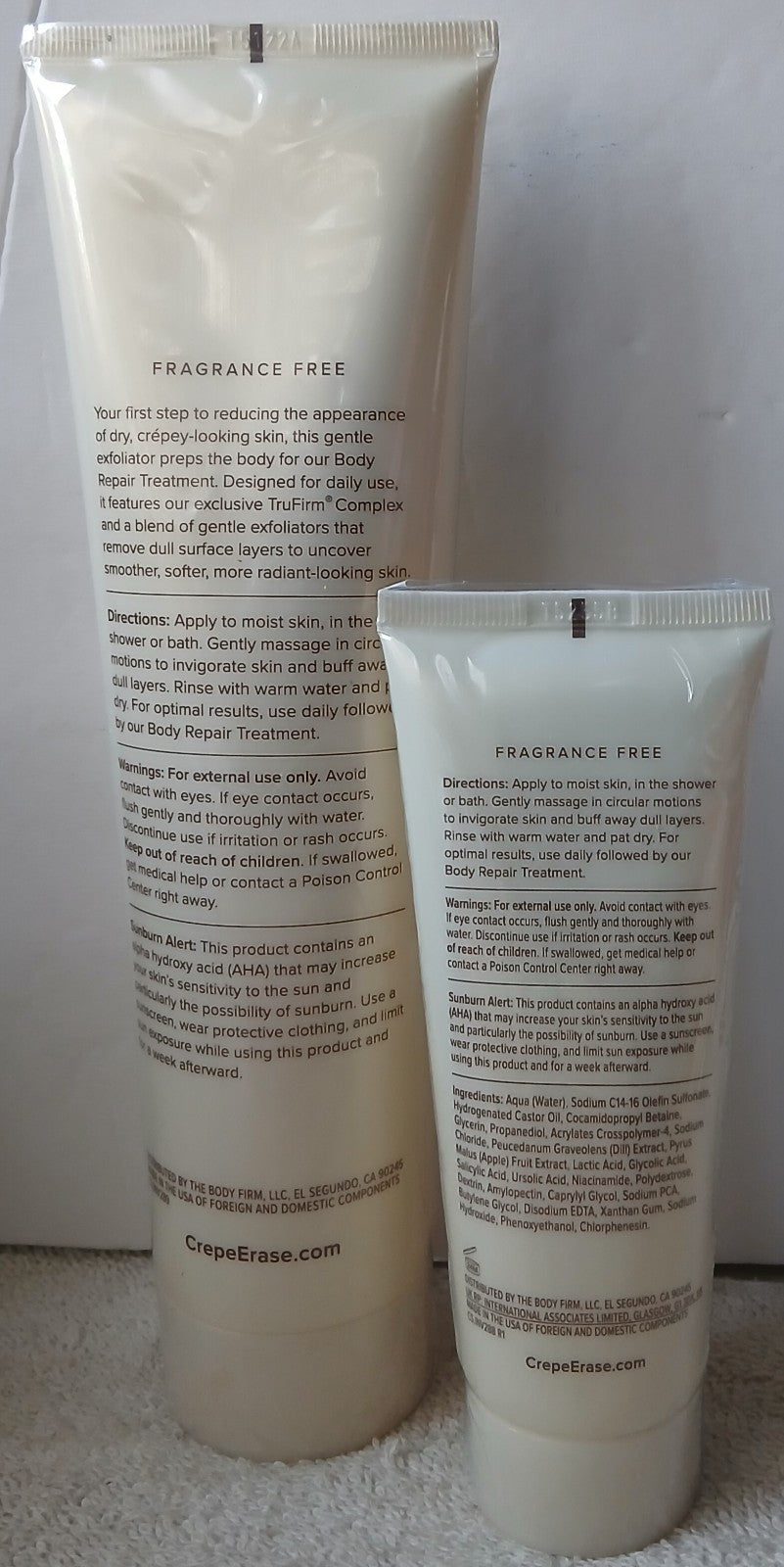 Body Firm Crepe Erase Exfoliating Body Scrub 3.3 10 oz for Smooth Skin
