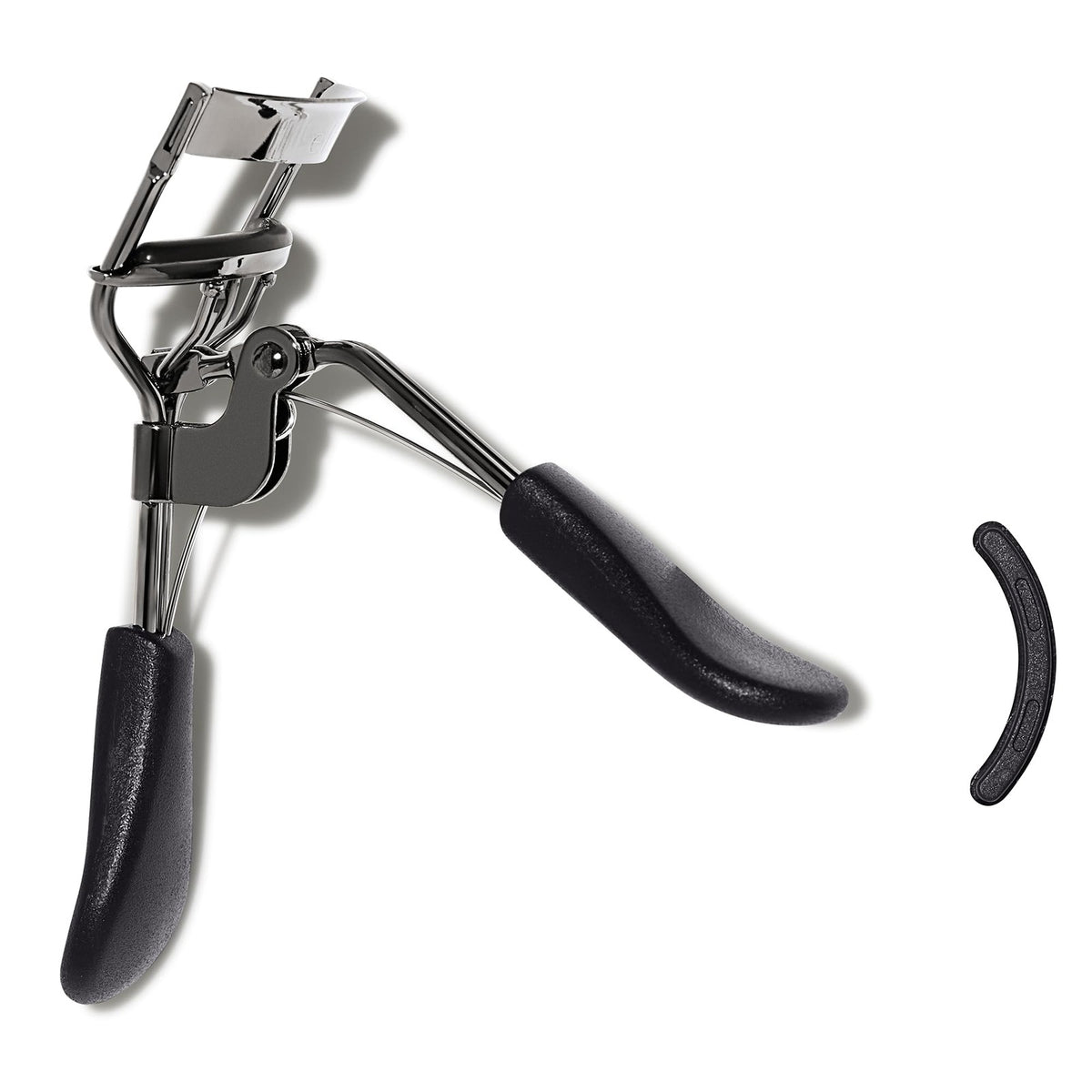 Eyelash Curler Stainless Steel Pro - Ergonomic Elf Pro Eyelash Curler with Replacement Pad