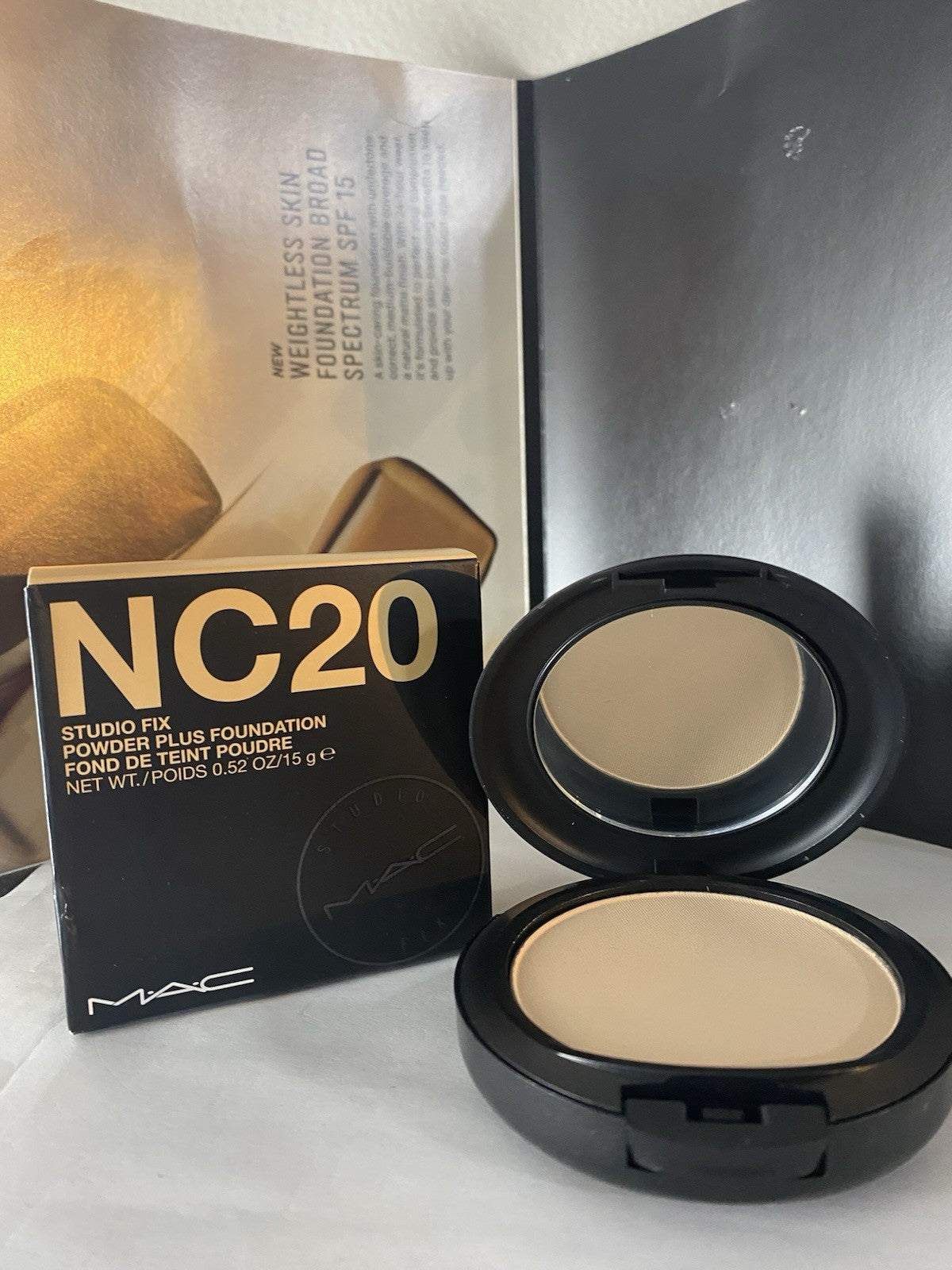 MAC Studio Fix Powder Plus Foundation NC20 0.52 OZ Face Makeup