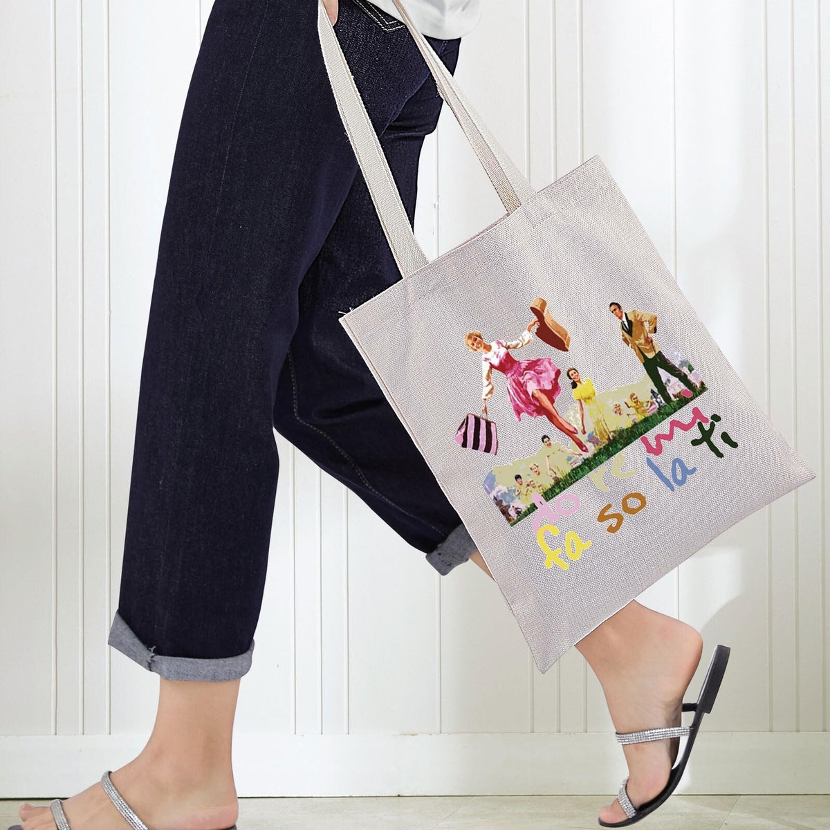 Music-Themed Cosmetic Makeup Bag - Sound of Music Do Re Mi Design