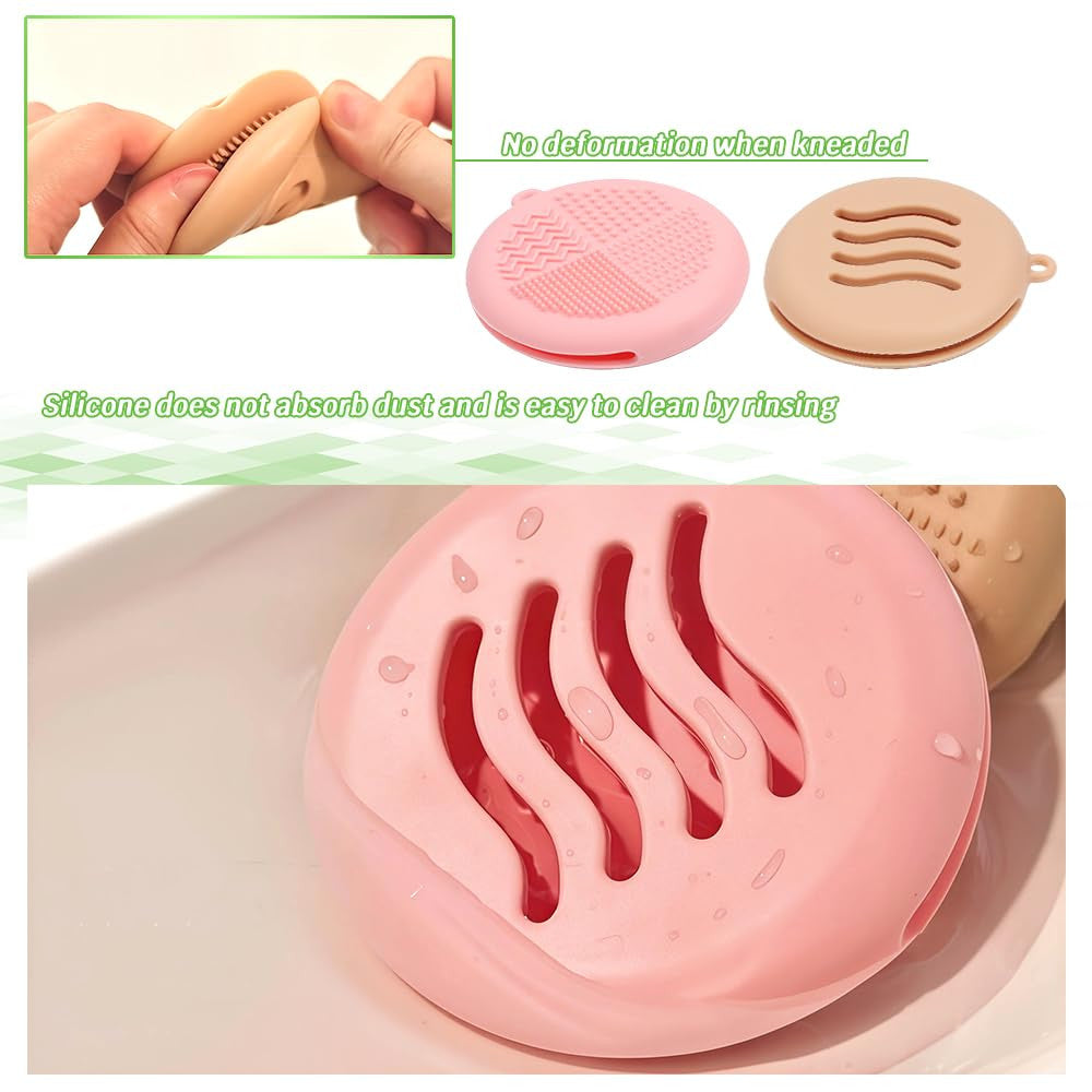 Silicone Makeup Puff Case - Portable Breathable Powder Sponge Holder