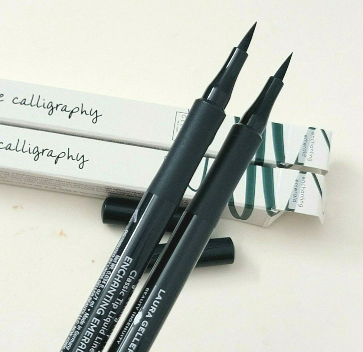 Laura Geller Eye Calligraphy Liquid Eyeliner 0.03 oz Enchanting Emerald - 2 Pack