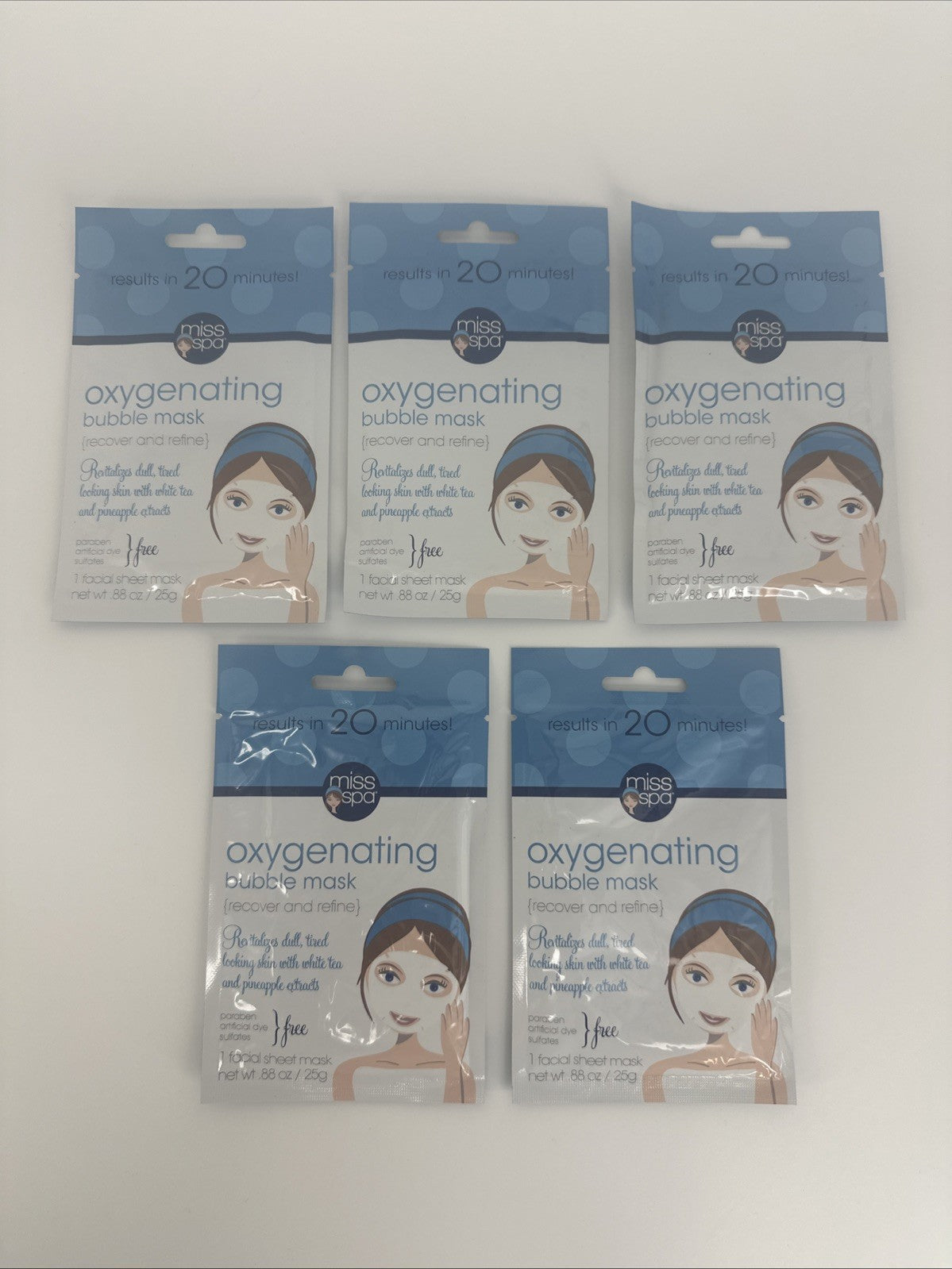 Oxygenating Bubble Mask Sheet, 5 Pack