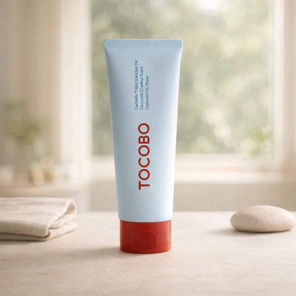 Coconut Clay Facial Cleansing Foam - Gentle Deep Pore Cleanser for Skin