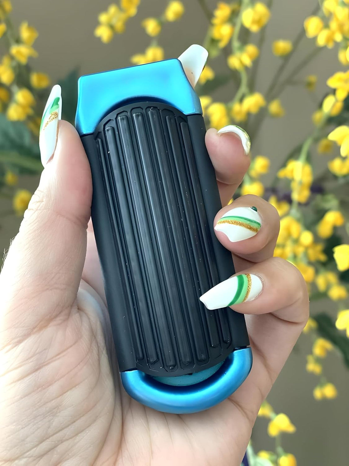 Travel Folding Hair Brush with Mirror - Compact Styling Brush Set