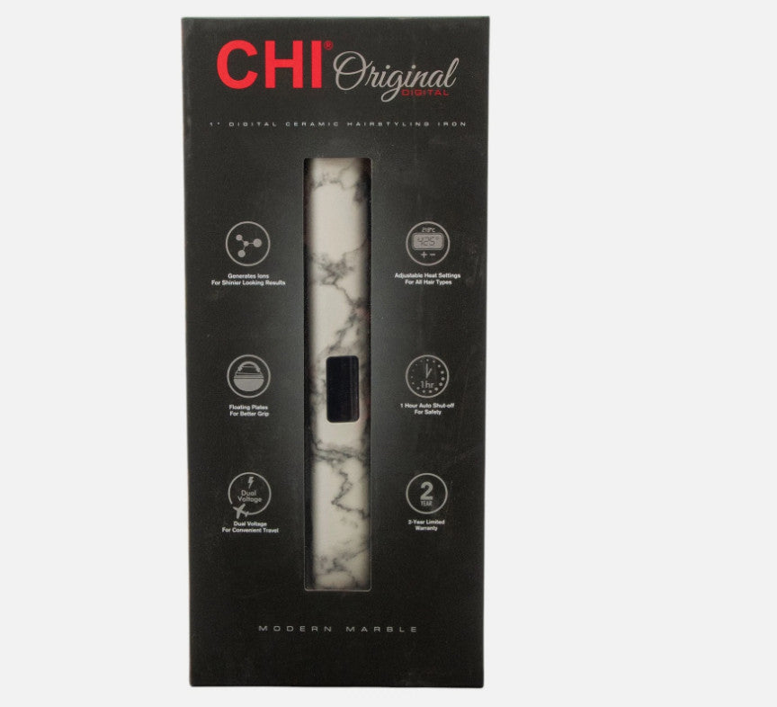 Digital Ceramic Hair Straightener Iron 1 Inch Marble Finish