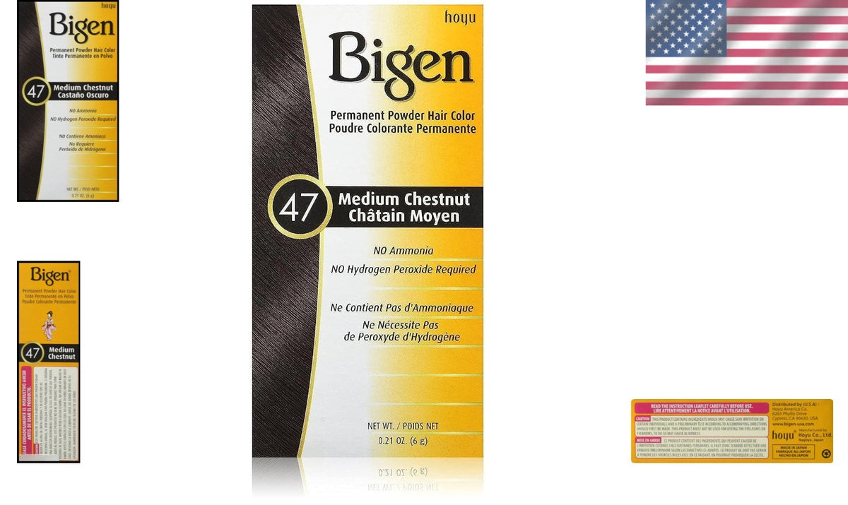 Permanent Powder Hair Color - Medium Chestnut, 0.21 oz