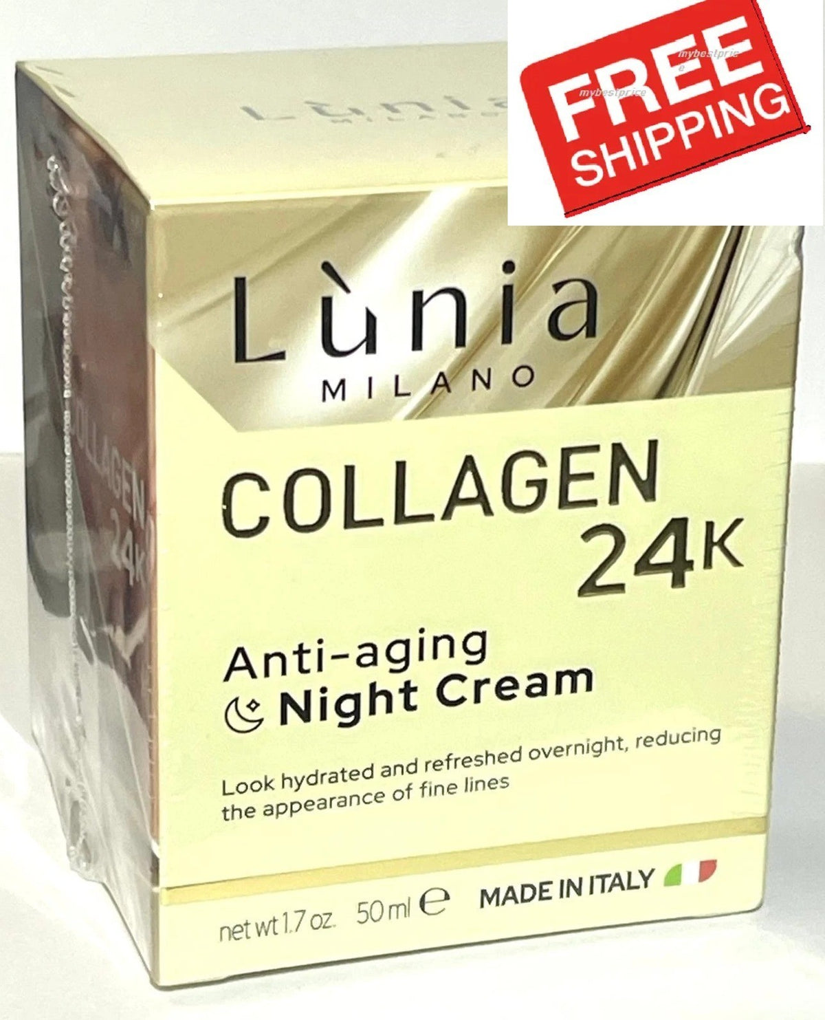 Collagen 24K Anti-Aging Night Cream - Hydrates, Nourishes & Reduces Fine Lines