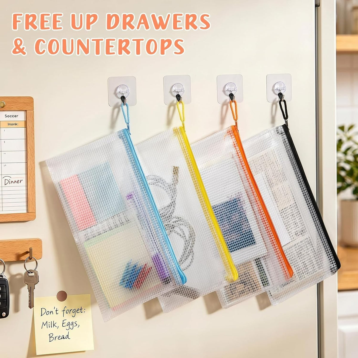 Waterproof PVC Pencil Bag Set - 12 Color-Coded A6 Organizer Pouches