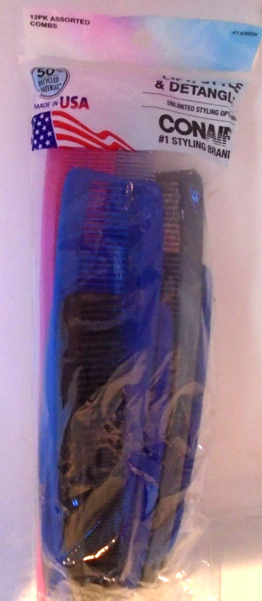 Hair Combs Set for Detangling & Styling - 16 Count