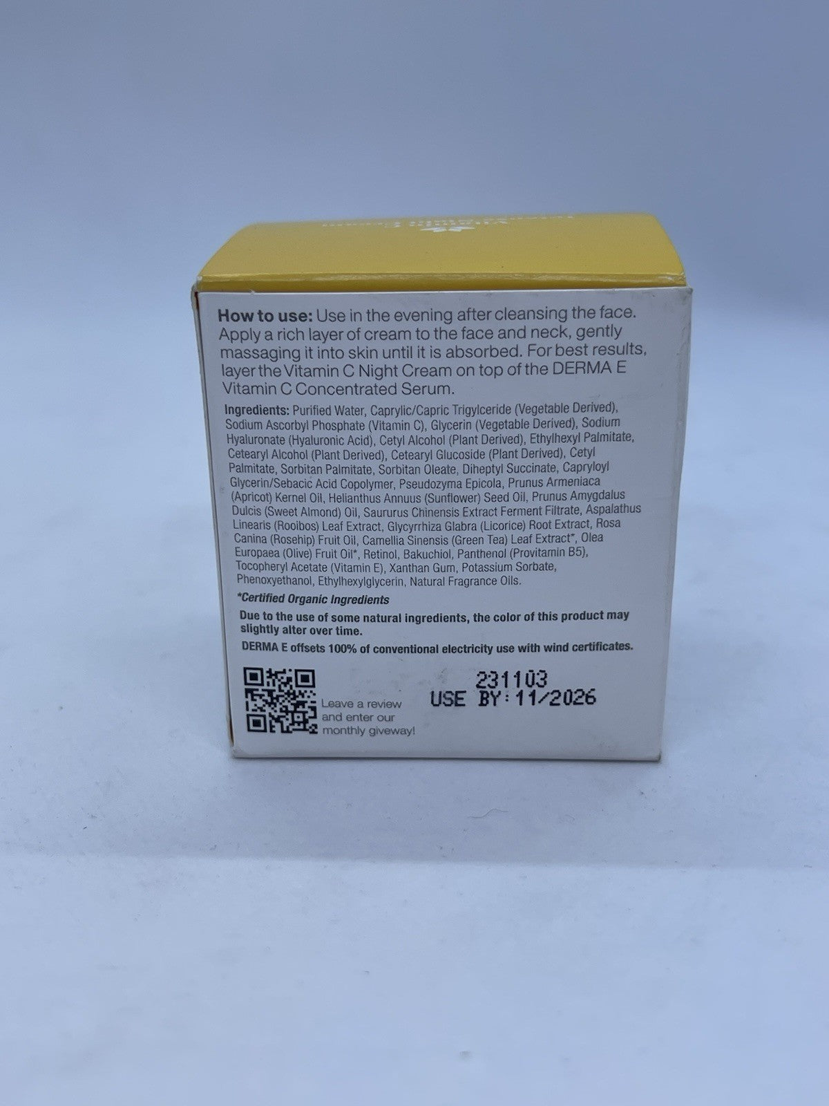 Vitamin C Night Cream with Niacinamide & Hyaluronic Acid - 2 oz