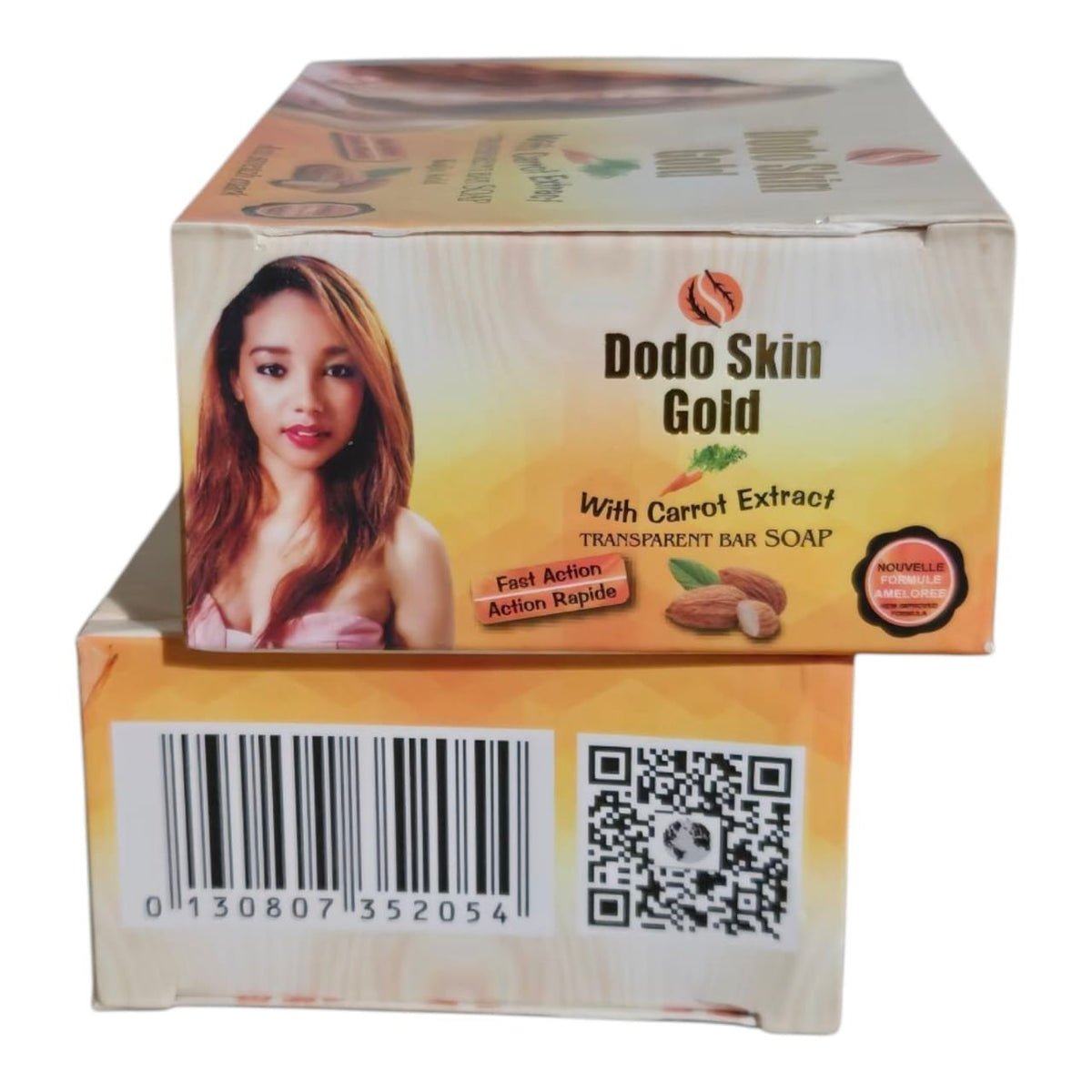 Dodo Skin Gold Kojic Acid Transparent Bar 150g - Anti-Stretch Marks, 2 Pieces