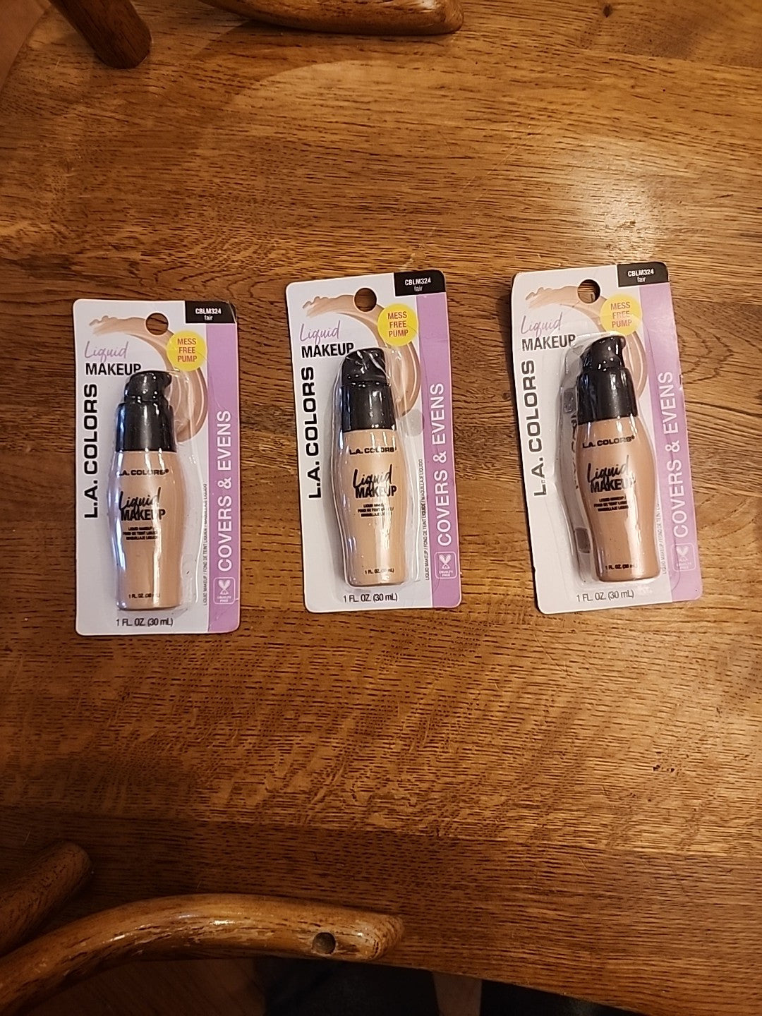 Liquid Full Coverage Face Foundation - Fair Shade CBLM324 Set of 3