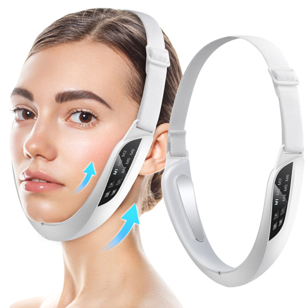Electric V-Face Lift Device with 6 Modes and 8 Intensity Levels for Facial Sculpting