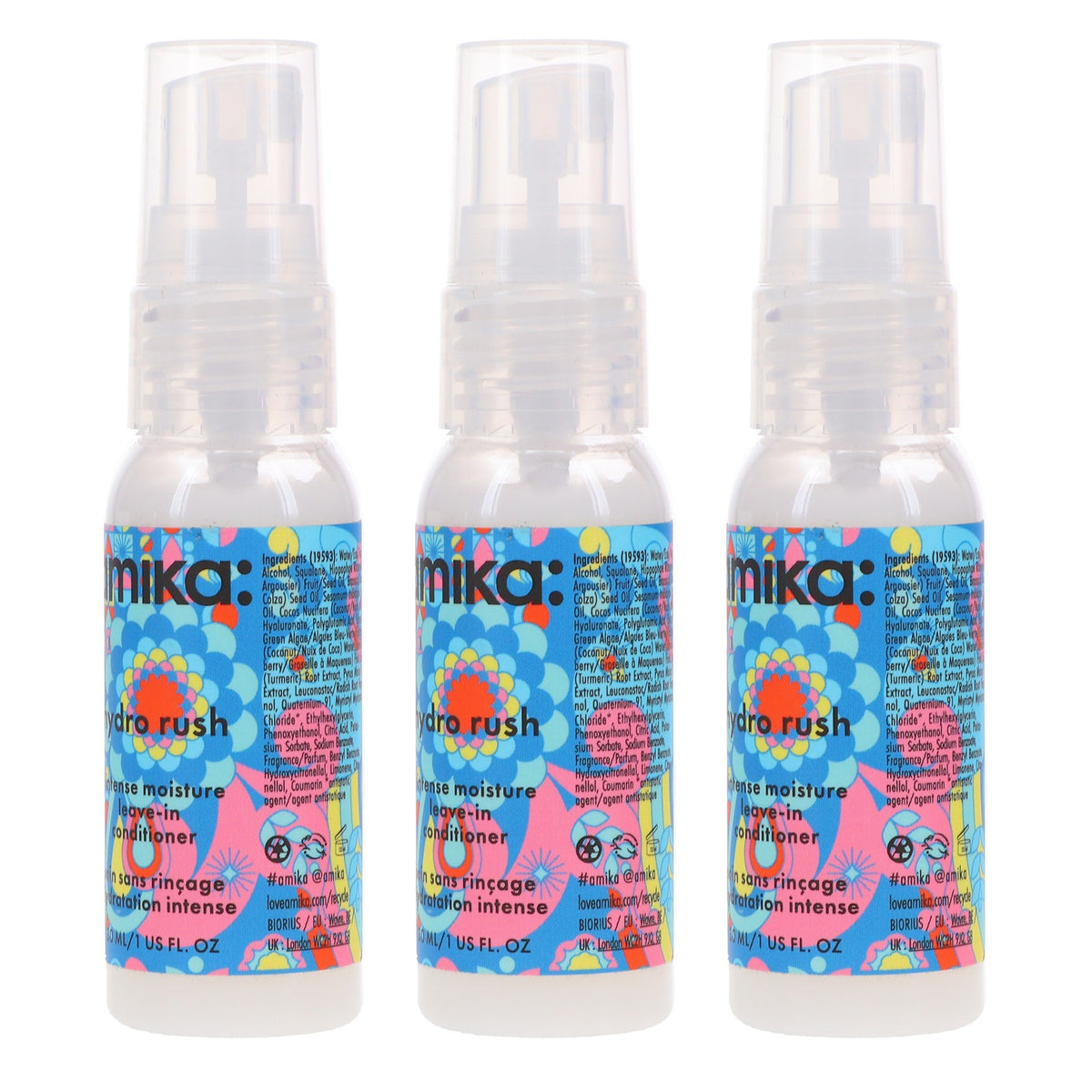 Hydro Rush Leave-In Moisturizing Hair Conditioner - 1 oz, 3 Pack