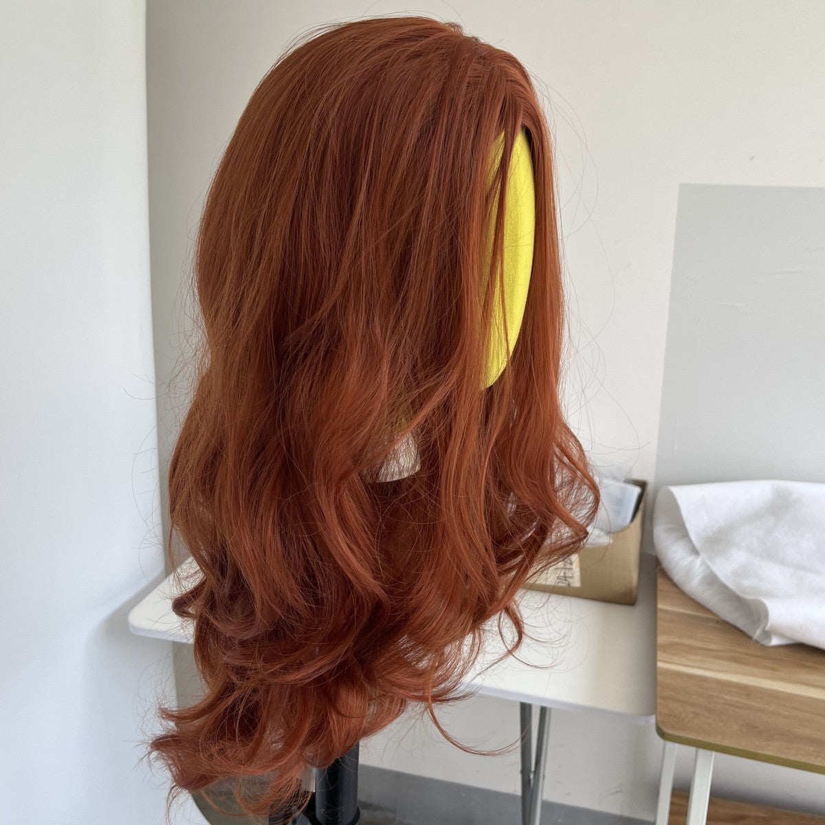 Long Wavy Synthetic Heat-Resistant Wig for Women - Red Copper Dress Up
