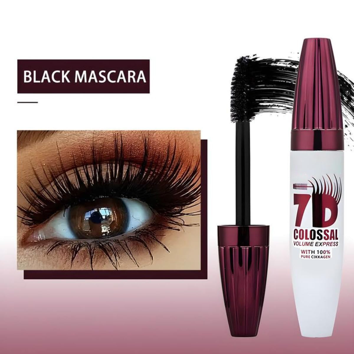 7D Waterproof Volumizing Mascara - Lengthening & Thickening Black Lash Enhancer