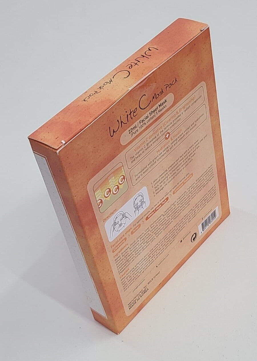 White C Facial Mask Pack - 5 Sheet Masks