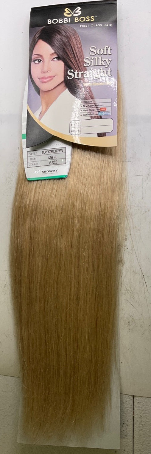 Bobbi Boss Silky Straight Human Hair Weave 14 Inch 16/22 Color