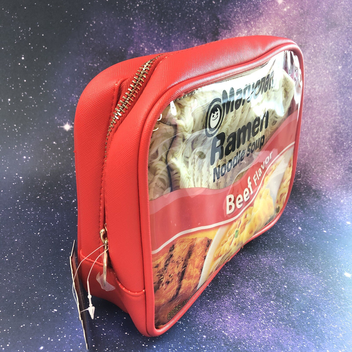 Maruchan Beef Ramen Noodle Soup Makeup Bag Set – 3 Sizes, Cosmetic Organizer