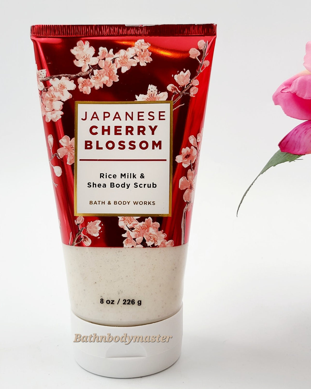 Bath & Body Works JAPANESE CHERRY BLOSSOM Rice Milk Shea Scrub Wash 8