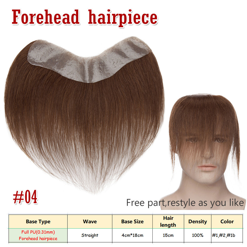 Men's Hair Replacement System Toupee Human Hair Skin V Loop - Natural-Looking Hairpiece