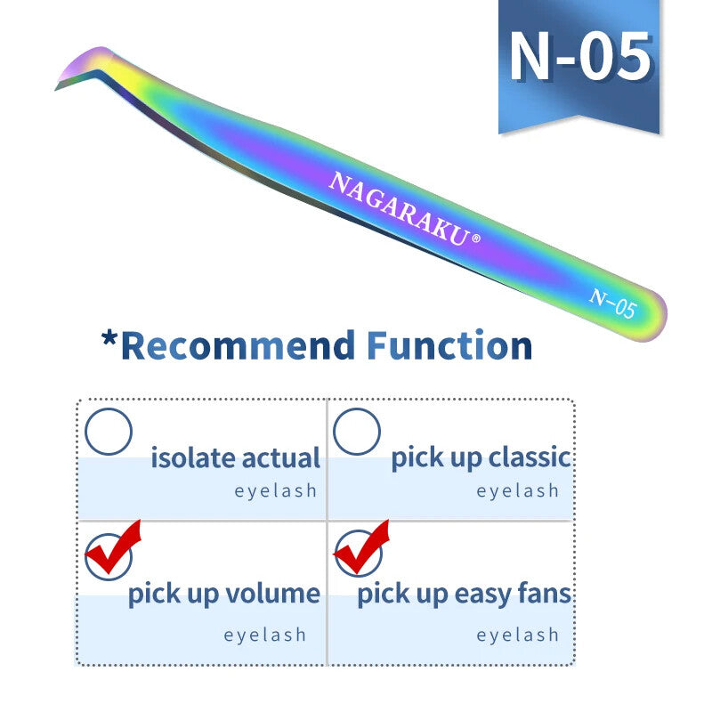 Eyelash Extension Tweezers Stainless Steel 3D Makeup Lash Applicator