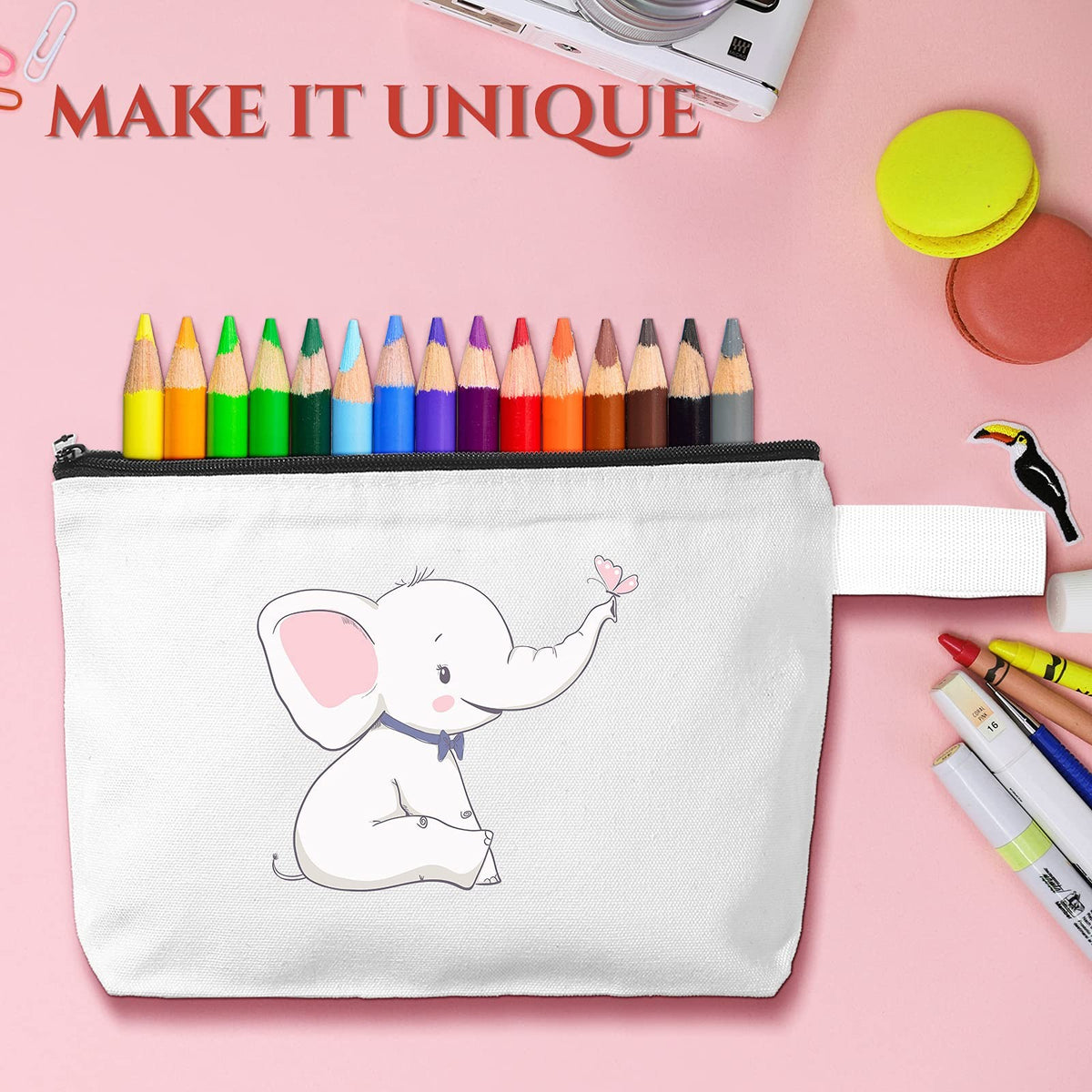 Canvas Makeup Bags Set – 10 Multi-Color Travel Cosmetic Pouches for Coins, Jewelry, Phone & Keys