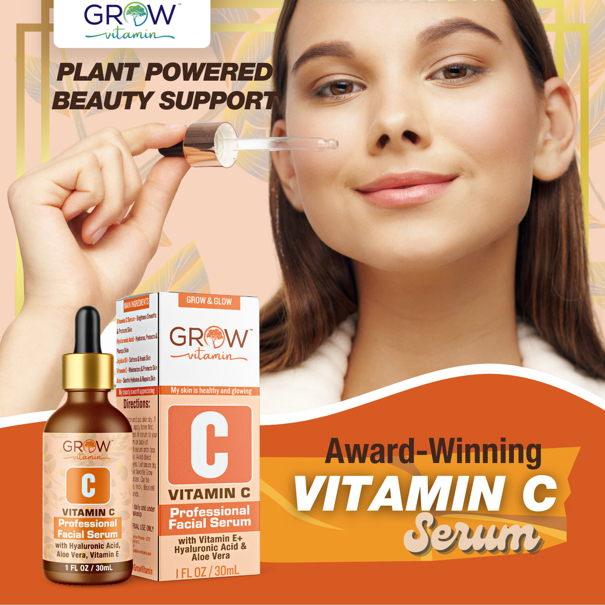 Hyaluronic Acid Anti-Aging Face Serum - 2oz Pure Skin Care Formula