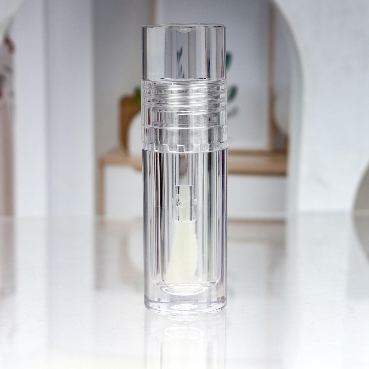 14 Pack 6ml Lip Gloss Tubes with Big Doe Foot Wand - DIY Refillable Clear & Pink