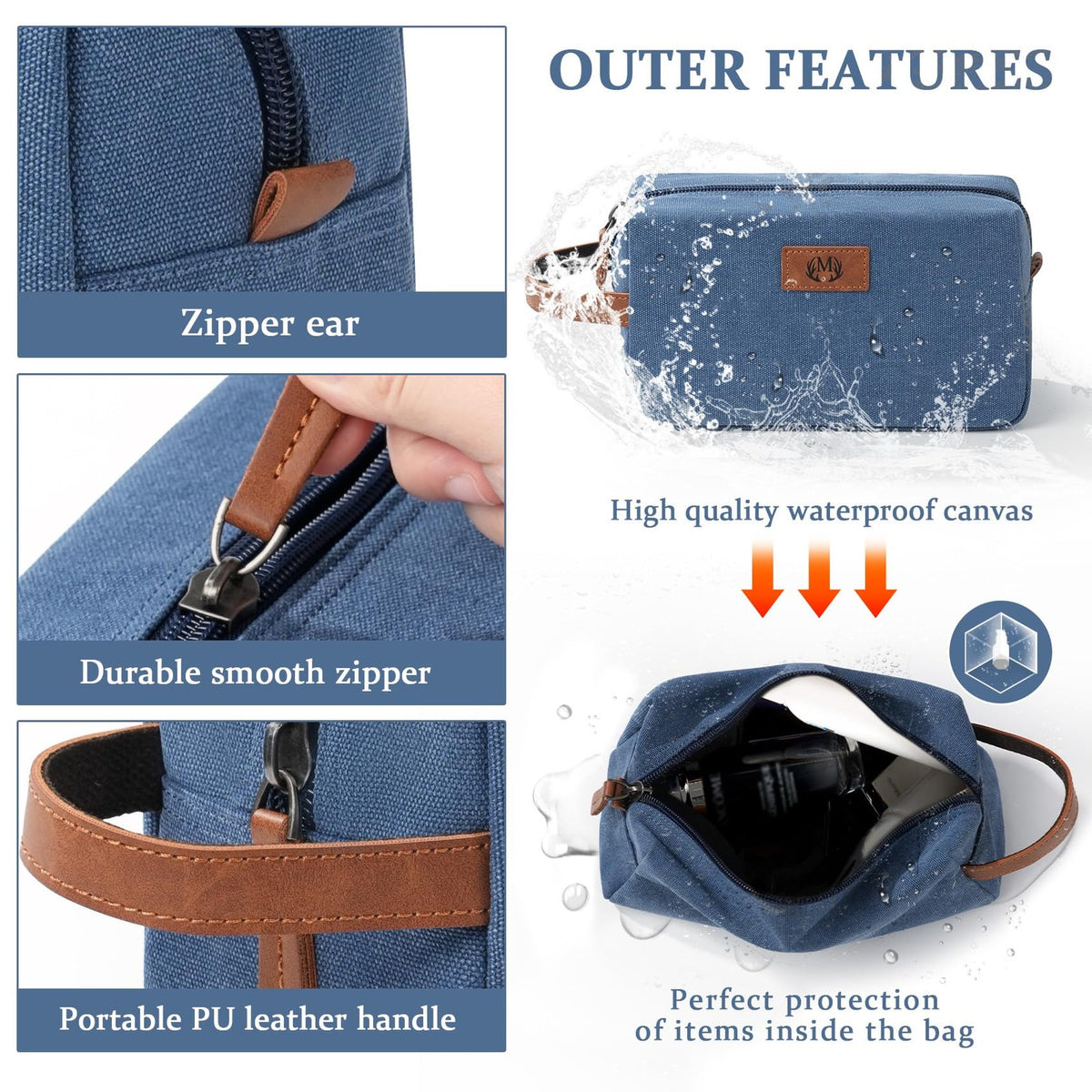 Personalized Waterproof Toiletry Bag for Men - Travel Organizer, Gift for Boyfriend