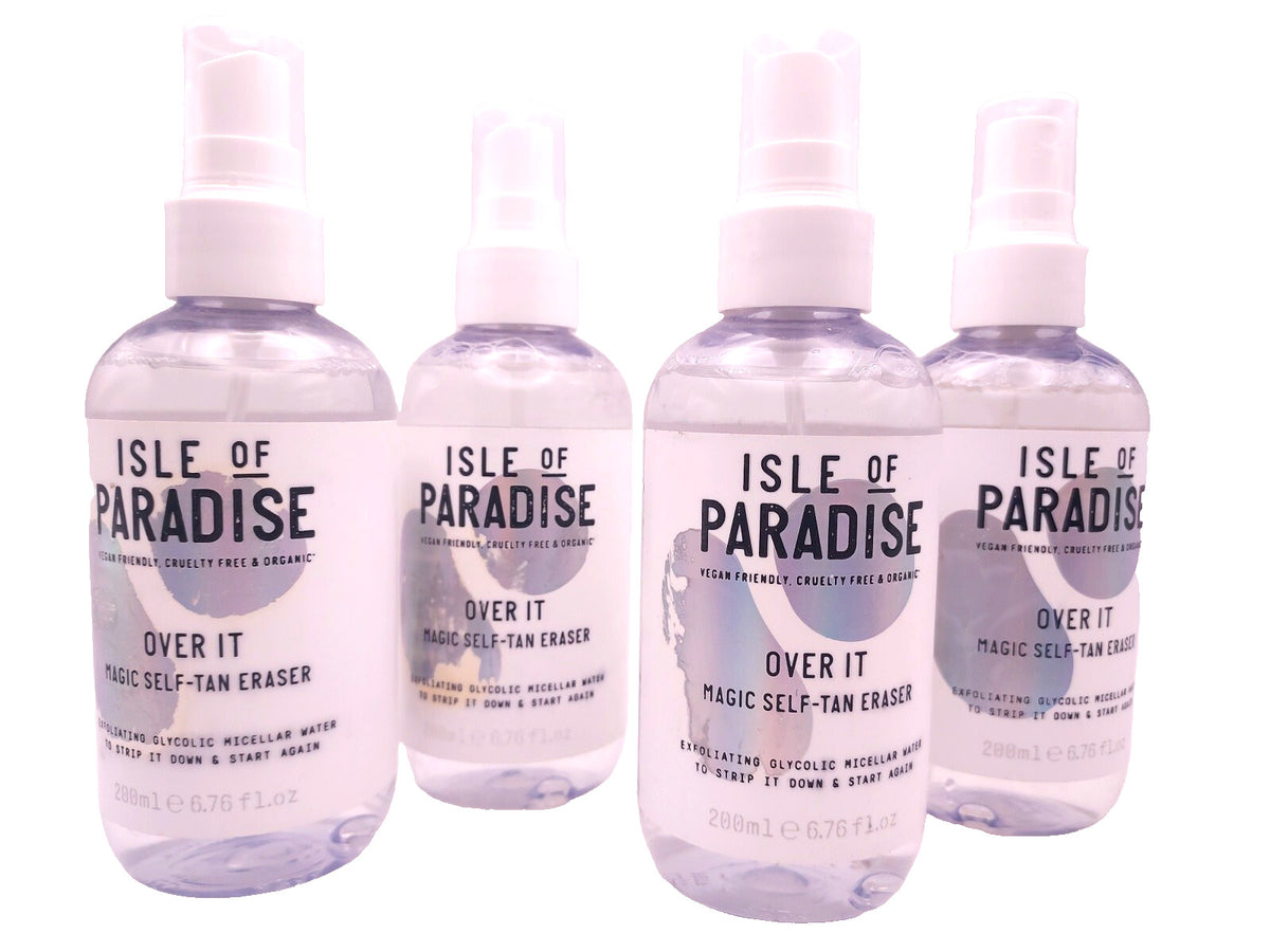 LOT OF 4 Isle Paradise Over It Magic Self Tan ERASER Exfoliating