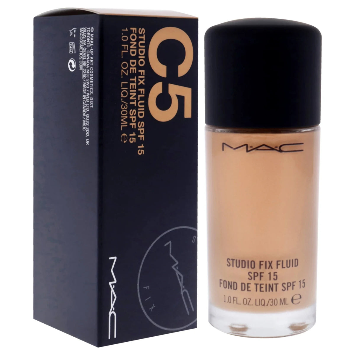 Full Coverage Matte Foundation SPF 15 C5 1oz - Long-Wear Oil Control Makeup